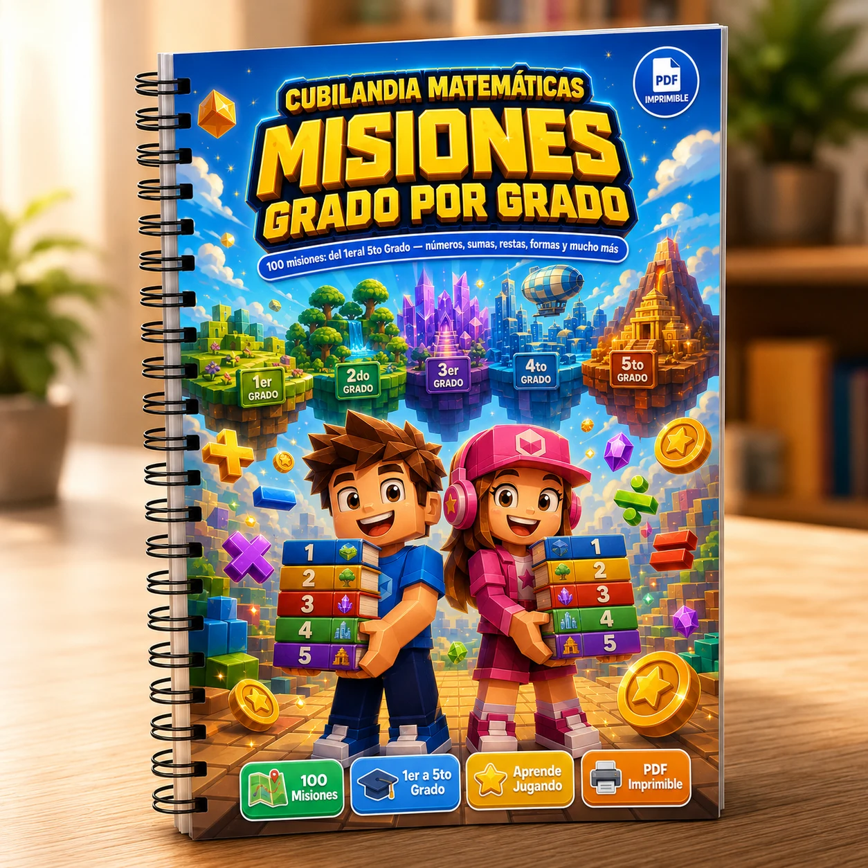 Vista de las misiones matemáticas de Cubilandia